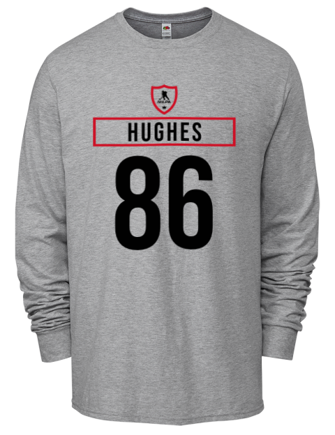 Home Jersey Jack Hughes Men's Long-Sleeve T-Shirt | Swagsta