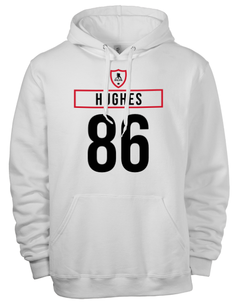 Home Jersey Jack Hughes Eco Premium Unisex Hooded Sweatshirt | Swagsta