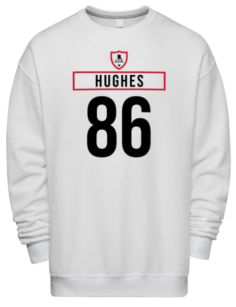 Home Jersey Jack Hughes Premium Unisex Crewneck Sweatshirt | Swagsta
