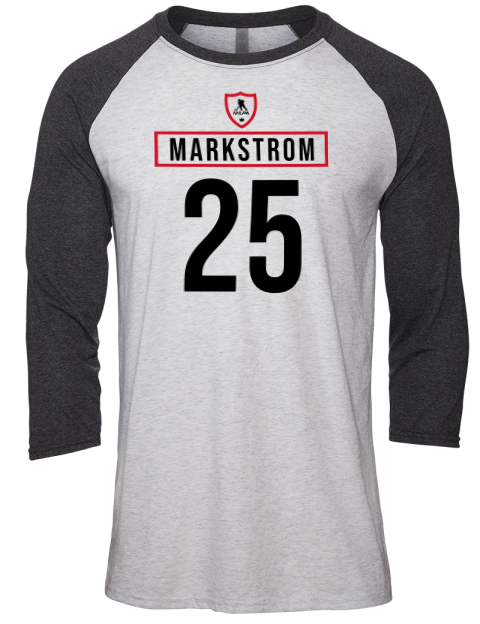 Home Jersey Jacob Markstrom Unisex Premium Three-Quarter Raglan T-Shirt | Swagsta