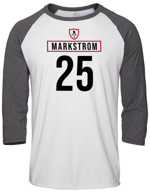 Home Jersey Jacob Markstrom Unisex Premium Three-Quarter Raglan T-Shirt | Swagsta