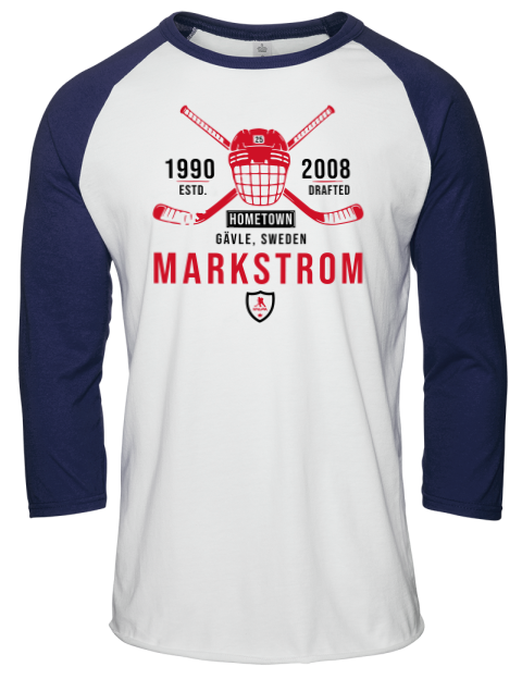 Classic Heritage Jacob Markstrom Unisex Premium Three-Quarter Raglan T-Shirt | Swagsta