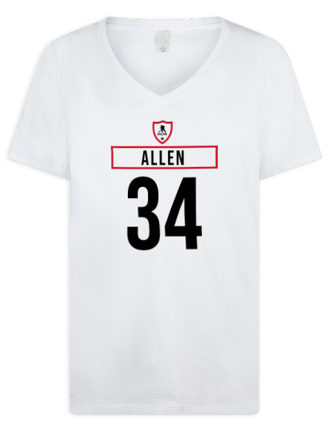 Home Jersey Jake Allen Premium Ladies V-Neck T-Shirt | Swagsta