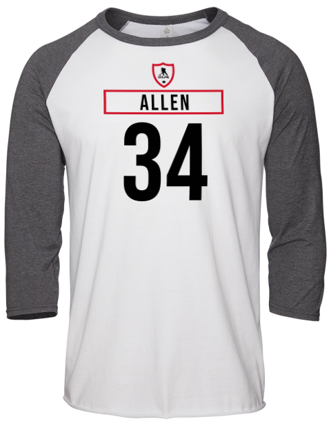 Home Jersey Jake Allen Unisex Premium Three-Quarter Raglan T-Shirt | Swagsta