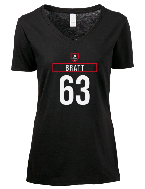 Away Jersey Jesper Bratt Premium Ladies V-Neck T-Shirt | Swagsta