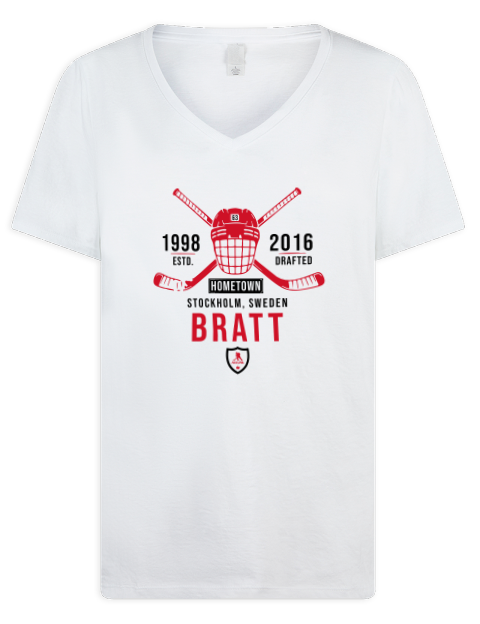 Classic Heritage Jesper Bratt Premium Ladies V-Neck T-Shirt | Swagsta
