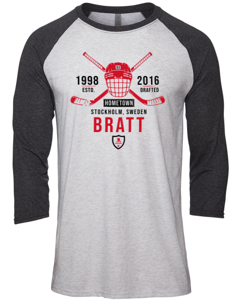 Classic Heritage Jesper Bratt Unisex Premium Three-Quarter Raglan T-Shirt | Swagsta