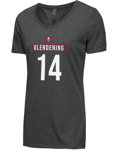 Away Jersey Luke Glendening Premium Ladies V-Neck T-Shirt | Swagsta