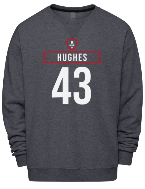 Away Jersey Luke Hughes Premium Unisex Crewneck Sweatshirt | Swagsta