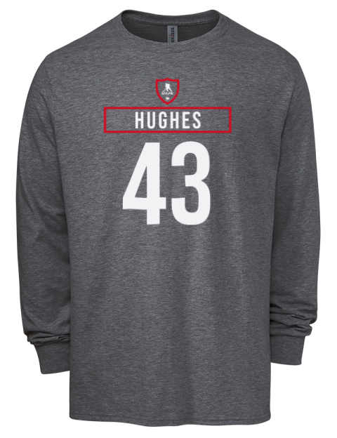 Away Jersey Luke Hughes Men's Premium Blend Long Sleeve-T-Shirt | Swagsta
