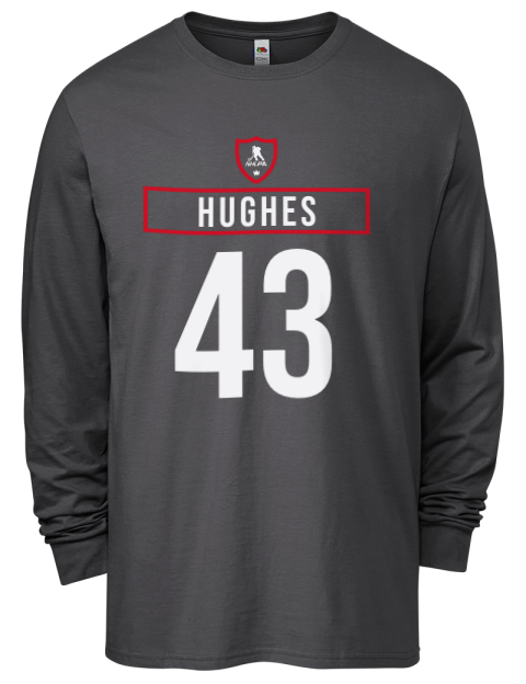 Away Jersey Luke Hughes Men's Long-Sleeve T-Shirt | Swagsta