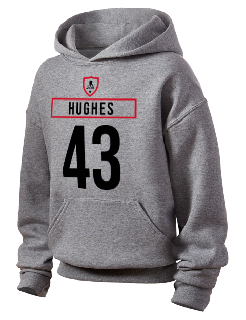 Home Jersey Luke Hughes Youth Hooded Sweatshirt | Swagsta