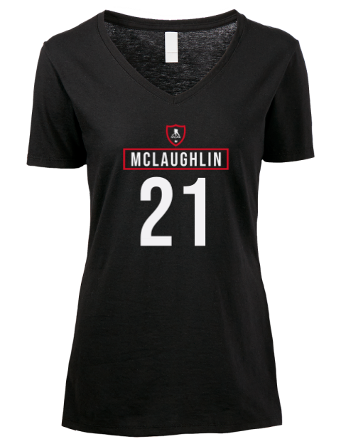 Away Jersey Marc Mclaughlin Premium Ladies V-Neck T-Shirt | Swagsta