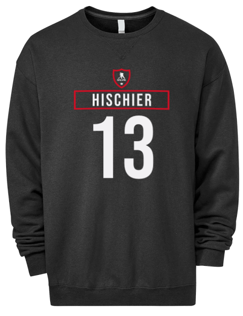 Away Jersey Nico Hischier Premium Unisex Crewneck Sweatshirt | Swagsta