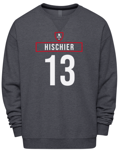 Away Jersey Nico Hischier Premium Unisex Crewneck Sweatshirt | Swagsta