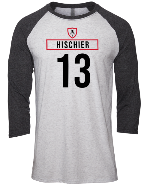 Home Jersey Nico Hischier Unisex Premium Three-Quarter Raglan T-Shirt | Swagsta