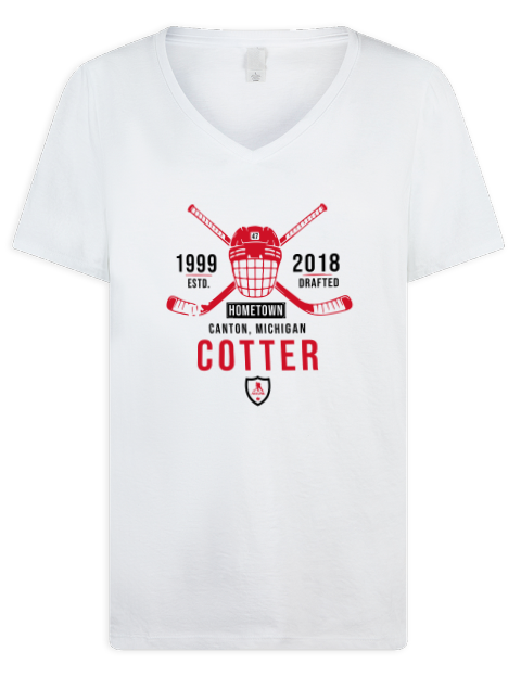 Classic Heritage Paul Cotter Premium Ladies V-Neck T-Shirt | Swagsta