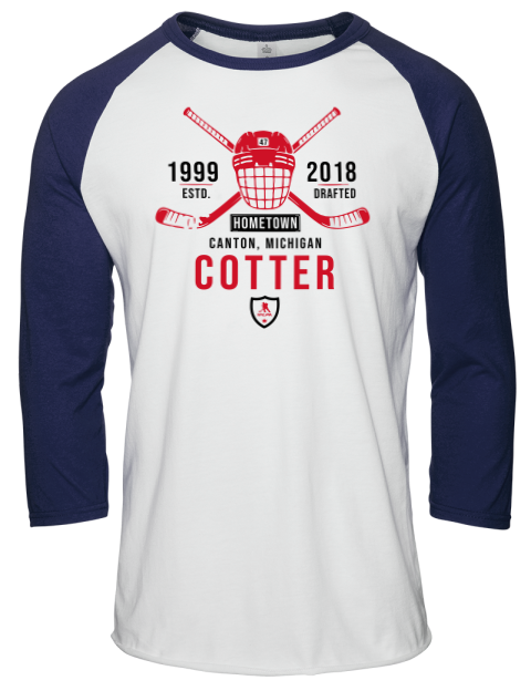Classic Heritage Paul Cotter Unisex Premium Three-Quarter Raglan T-Shirt | Swagsta