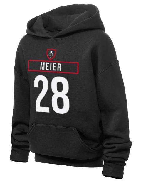 Away Jersey Timo Meier Youth Hooded Sweatshirt | Swagsta