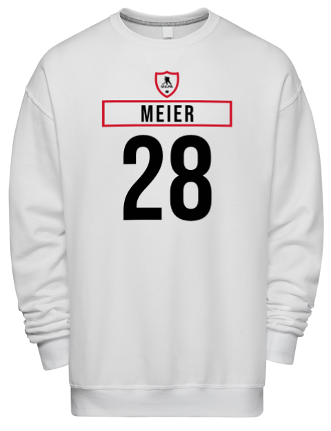 Home Jersey Timo Meier Premium Unisex Crewneck Sweatshirt | Swagsta
