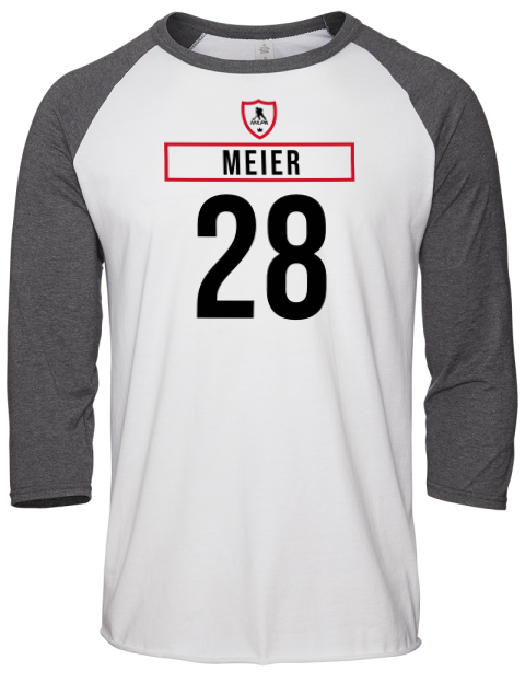 Home Jersey Timo Meier Unisex Premium Three-Quarter Raglan T-Shirt | Swagsta