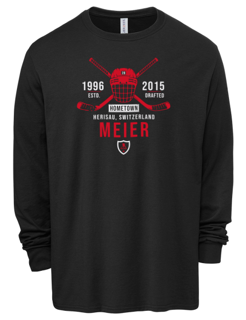 Heritage Timo Meier Men's Premium Blend Long Sleeve-T-Shirt | Swagsta