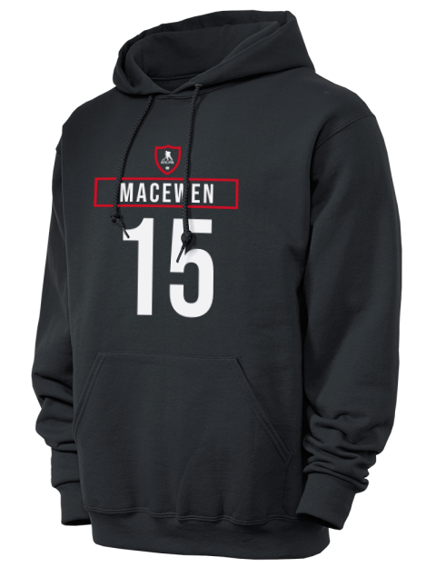 Away Jersey Zack MacEwen Unisex Hooded Sweatshirt | Swagsta