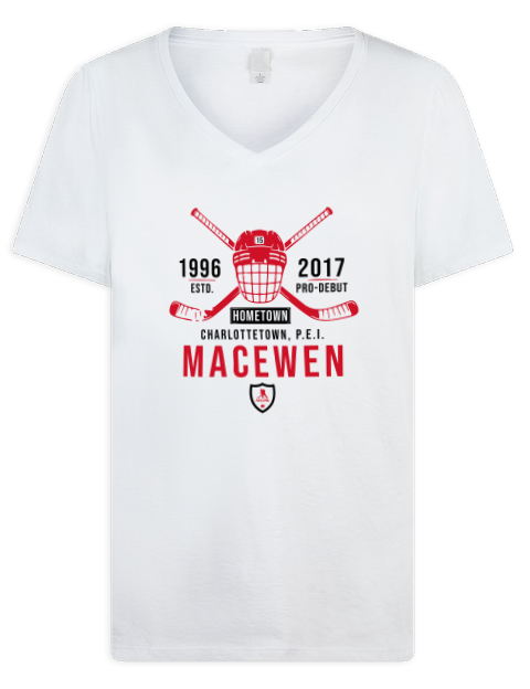 Classic Heritage Zack MacEwen Premium Ladies V-Neck T-Shirt | Swagsta