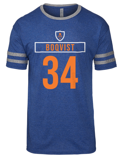 Away Jersey Adam Boqvist Men's Tri-Blend T-Shirt | Swagsta
