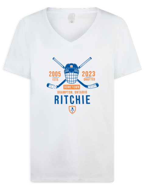 Classic Heritage Calum Ritchie Premium Ladies V-Neck T-Shirt | Swagsta