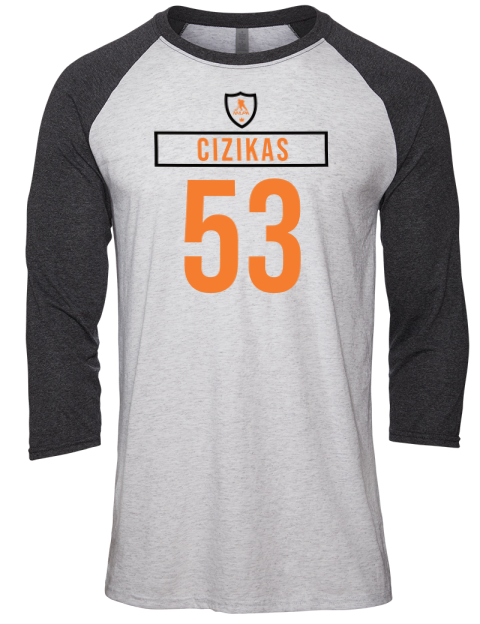 Home Jersey Casey Cizikas Unisex Premium Three-Quarter Raglan T-Shirt | Swagsta