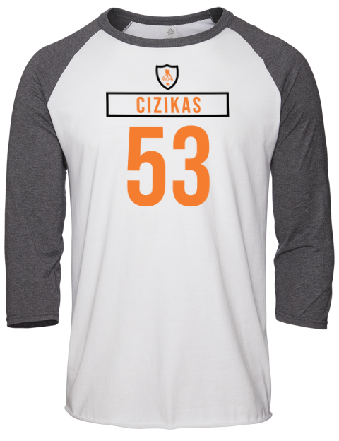 Home Jersey Casey Cizikas Unisex Premium Three-Quarter Raglan T-Shirt | Swagsta
