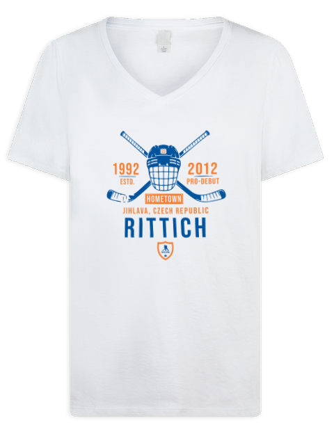 Classic Heritage David Rittich Premium Ladies V-Neck T-Shirt | Swagsta