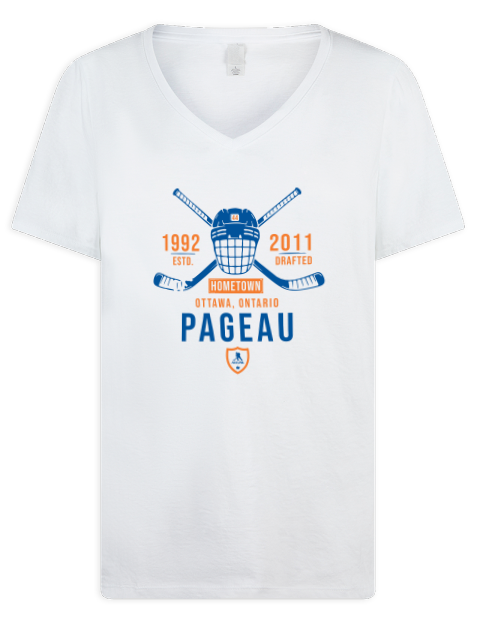 Classic Heritage Jean Gabriel Pageau Premium Ladies V-Neck T-Shirt | Swagsta