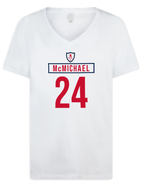 2A Home Jersey Connor McMichael Premium Ladies V-Neck T-Shirt | Swagsta