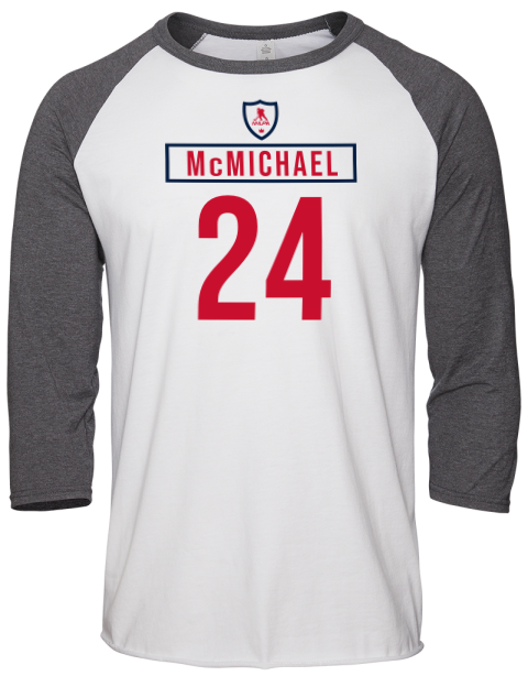 2A Home Jersey Connor McMichael Unisex Premium Three-Quarter Raglan T-Shirt | Swagsta