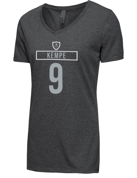 Away Jersey Adrian Kempe Premium Ladies V-Neck T-Shirt | Swagsta