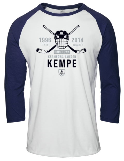 Classic Heritage Adrian Kempe Unisex Premium Three-Quarter Raglan T-Shirt | Swagsta