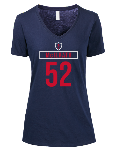 1A Away Jersey Dylan McIlrath Premium Ladies V-Neck T-Shirt | Swagsta