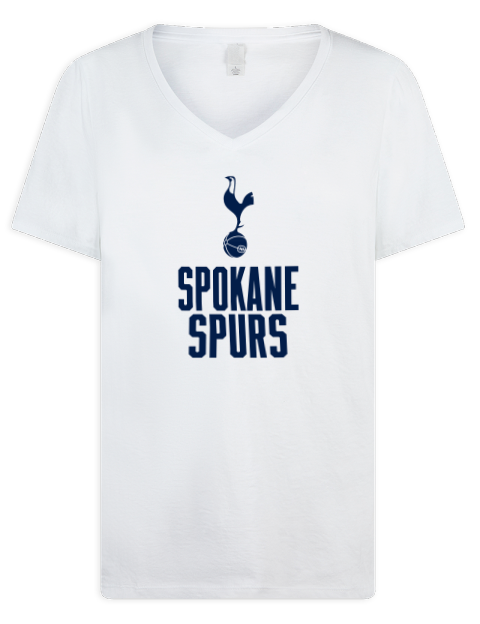 Stacked Spokane Spurs Premium Ladies V-Neck T-Shirt | Swagsta