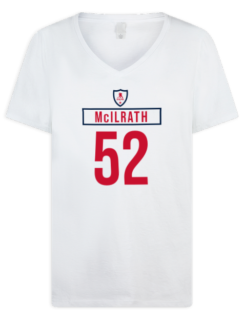 2A Home Jersey Dylan McIlrath Premium Ladies V-Neck T-Shirt | Swagsta