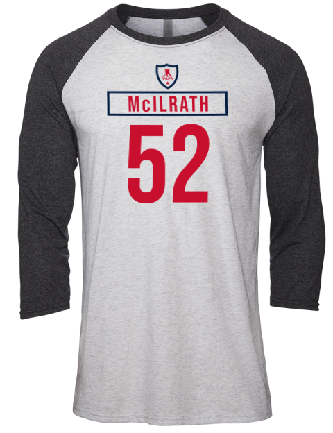 2A Home Jersey Dylan McIlrath Unisex Premium Three-Quarter Raglan T-Shirt | Swagsta