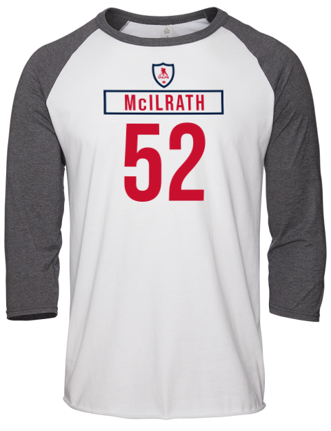 2A Home Jersey Dylan McIlrath Unisex Premium Three-Quarter Raglan T-Shirt | Swagsta
