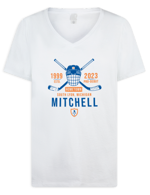 Classic Heritage Travis Mitchell Premium Ladies V-Neck T-Shirt | Swagsta
