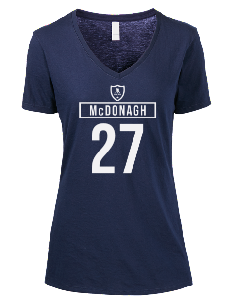 1A Away Jersey Ryan Mcdonagh Premium Ladies V-Neck T-Shirt | Swagsta