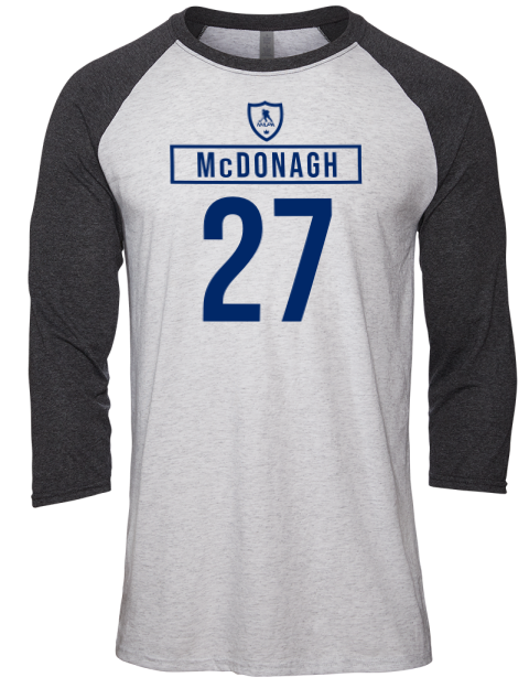 2A Home Jersey Ryan Mcdonagh Unisex Premium Three-Quarter Raglan T-Shirt | Swagsta
