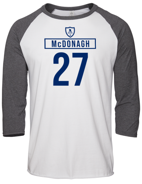 2A Home Jersey Ryan Mcdonagh Unisex Premium Three-Quarter Raglan T-Shirt | Swagsta