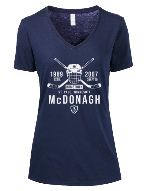 3A Heritage Ryan Mcdonagh Premium Ladies V-Neck T-Shirt | Swagsta