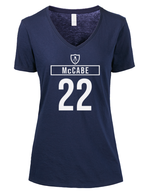 1A Away Jersey Jake Mccabe Premium Ladies V-Neck T-Shirt | Swagsta