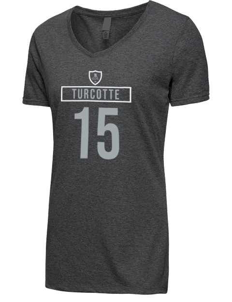 Away Jersey Alex Turcotte Premium Ladies V-Neck T-Shirt | Swagsta